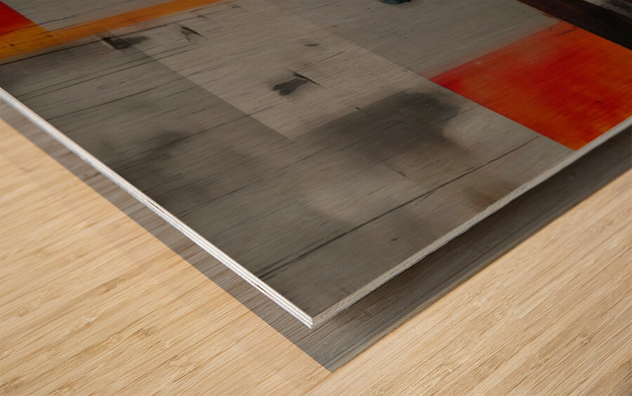 Burnt Orange Silence Wood print