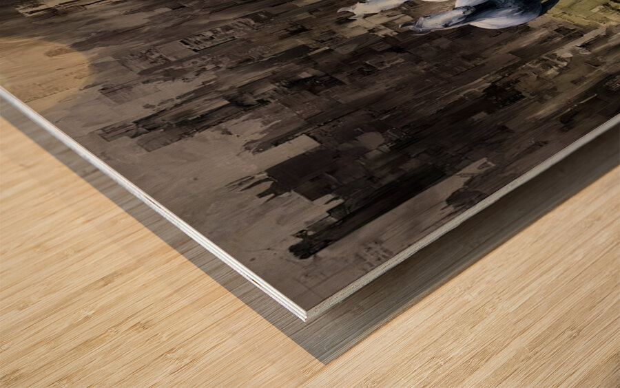 White Horses Wood print