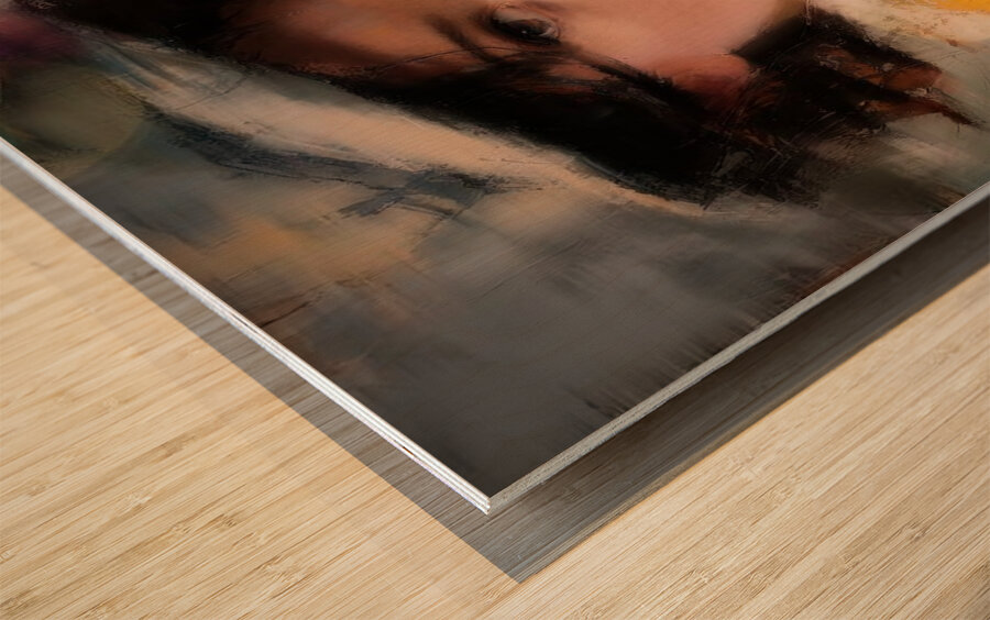 Portrait in Dissolve Wood print