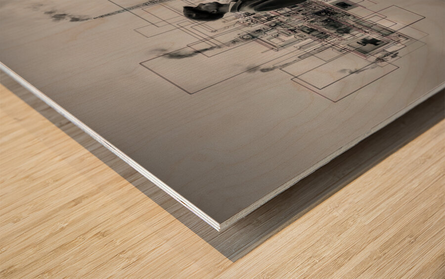 The Lines of Industry Wood print