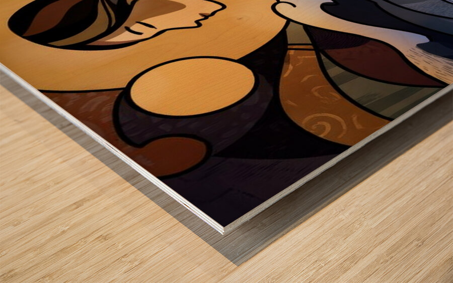 Painted Stillness Wood print