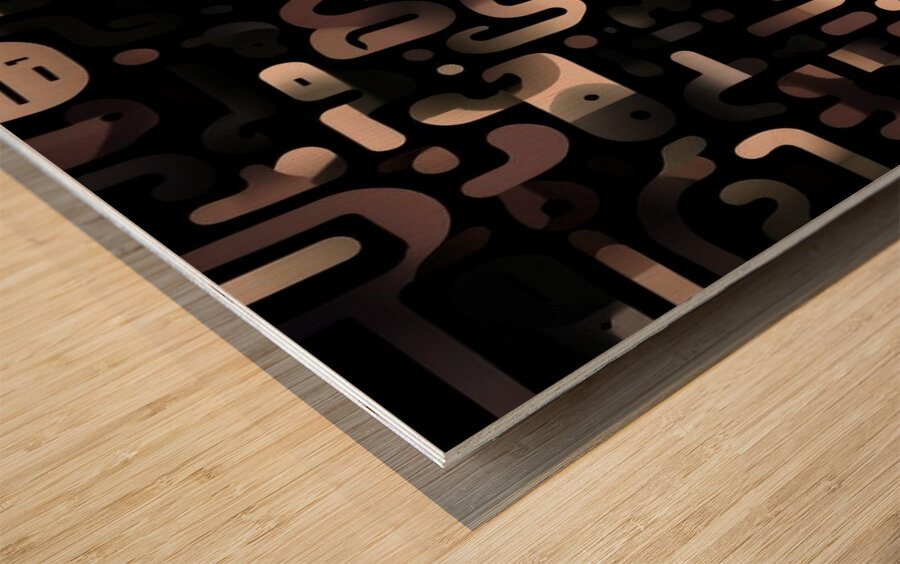 The Language of Curves Wood print