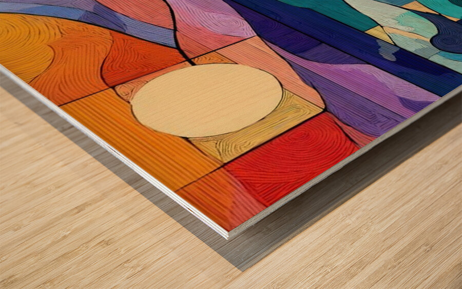 Color and Calm Wood print