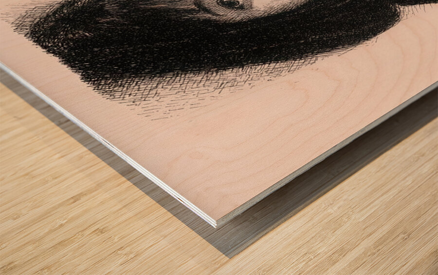 Inked Reverie Wood print