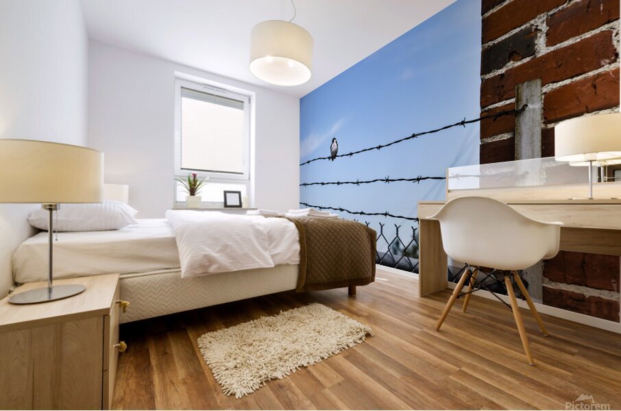Bird on a Wire Mural print