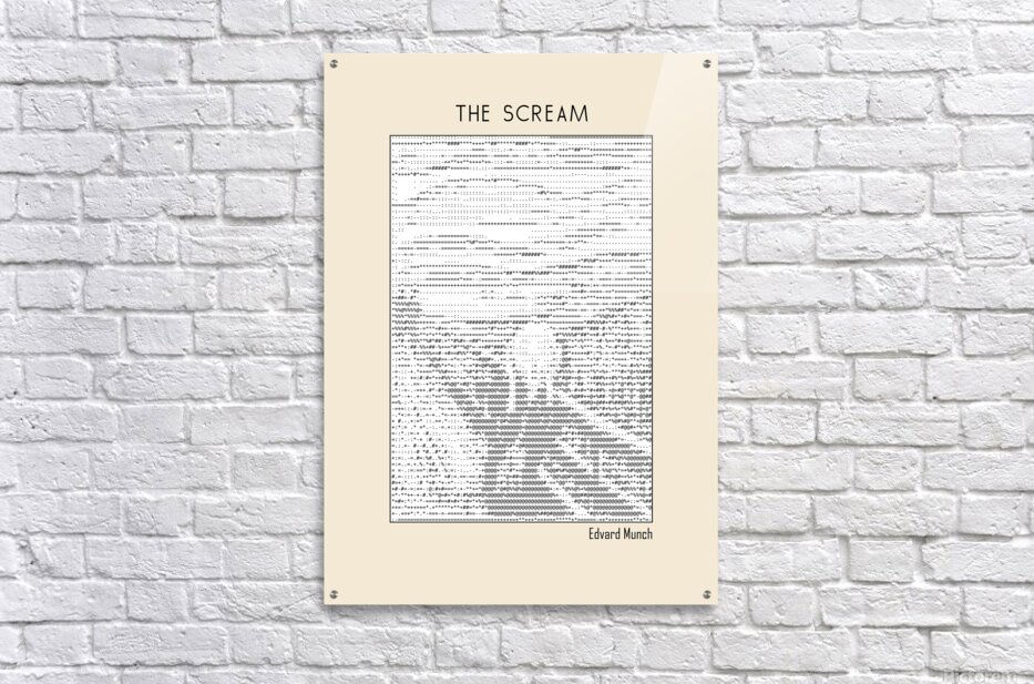 The Scream – Edvard Munch [ascii art] by Doa Project Wall Art