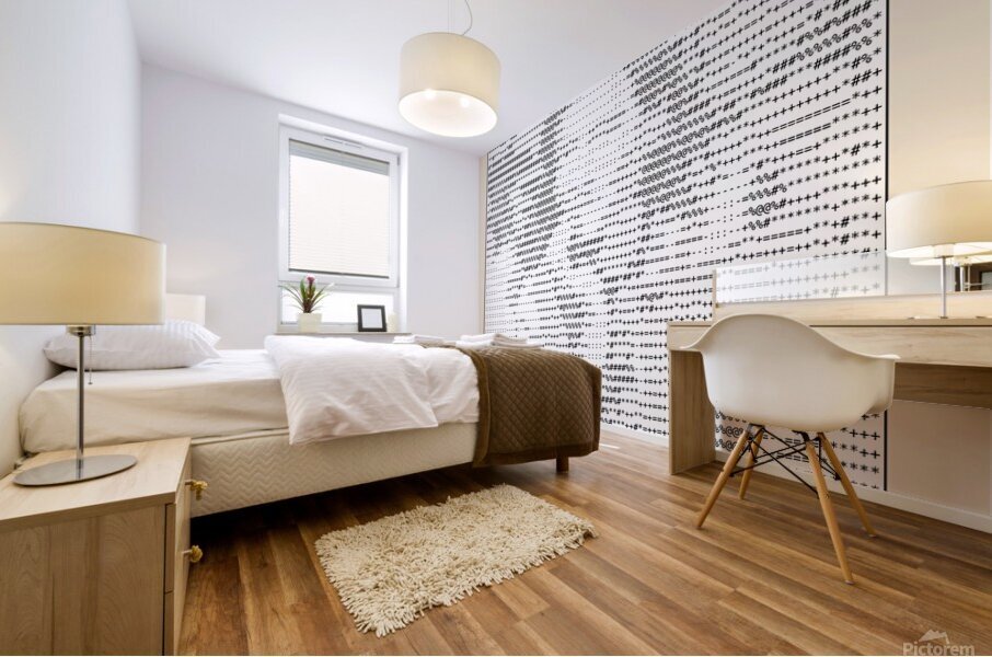 Portret van Florence Owens Thompson ascii art Mural print