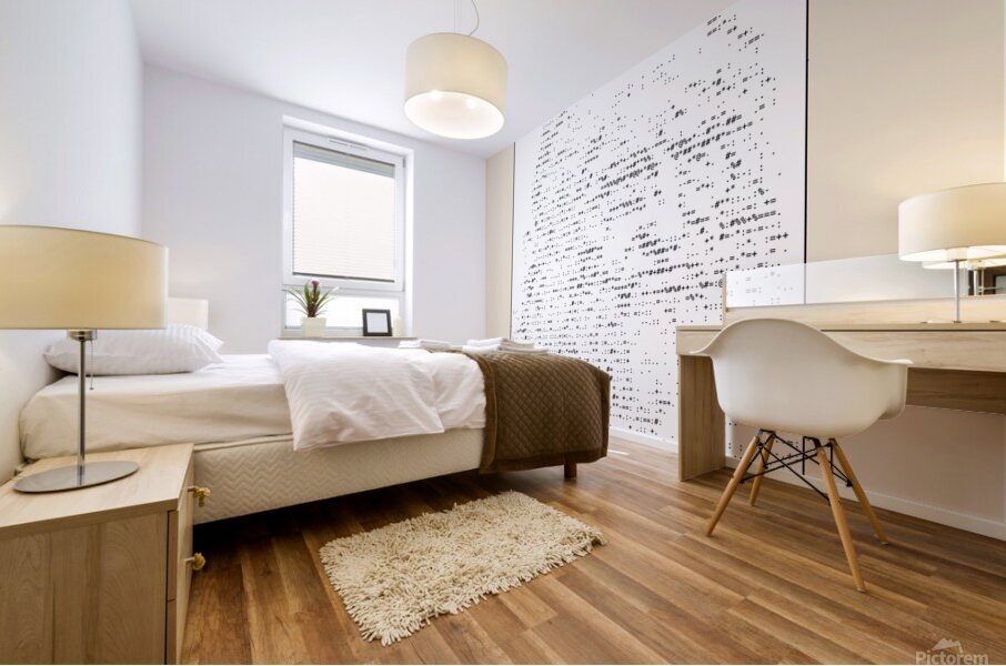 Self portrait – Leonardo da Vinci Ascii art Mural print