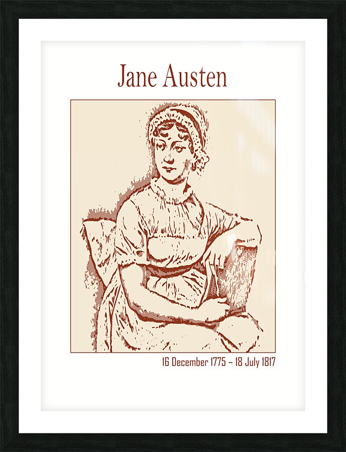 Jane Austen   Picture Frame print