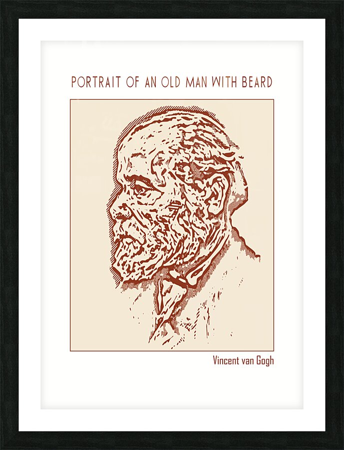 Portrait of an Old Man with Beard – Vincent van Gogh Picture Frame print