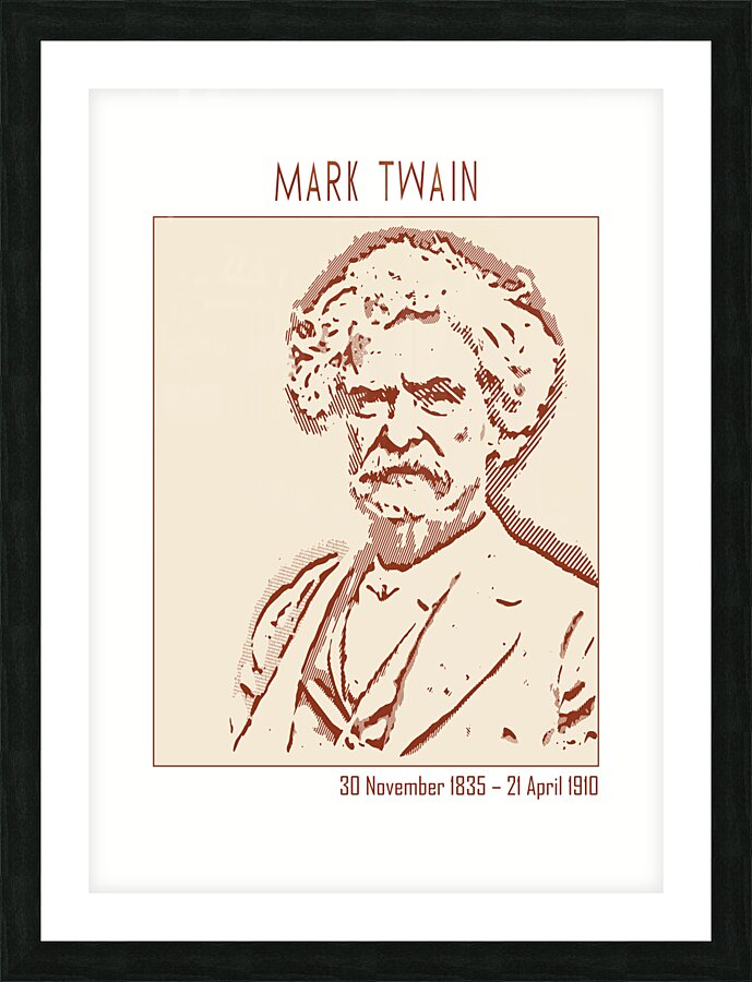 Mark Twain   Picture Frame print