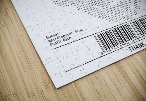 Receipt Art – George Harrison Doa Project puzzle