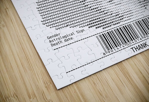 Receipt Art - Michael Jackson Doa Project puzzle