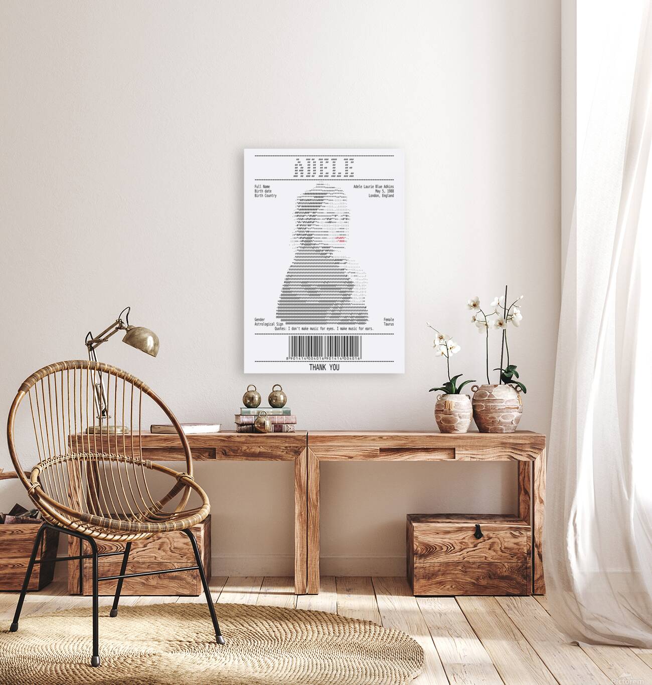 Receipt Art – Adele   Reproduction