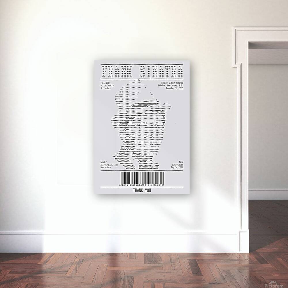 Receipt Art – Frank Sinatra Reproduction