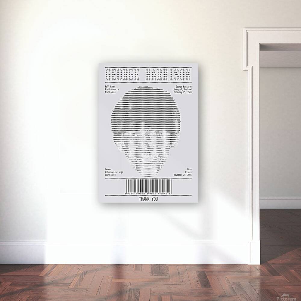 Receipt Art – George Harrison Reproduction