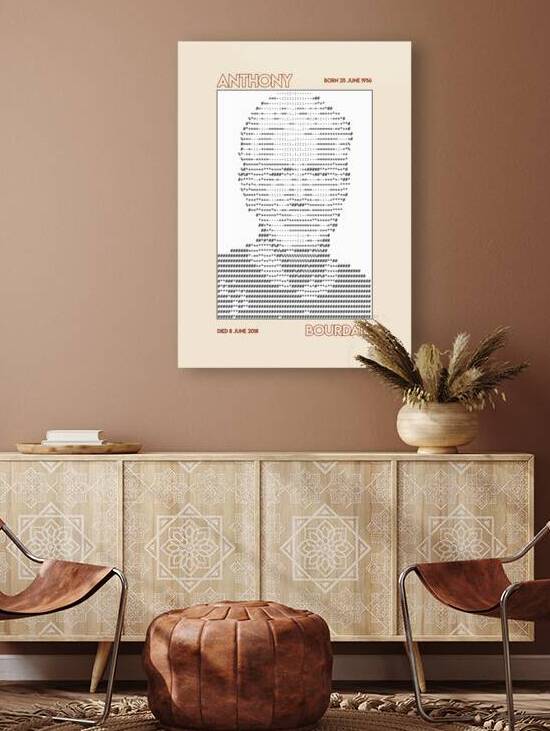 Anthony Bourdain Ascii art by Doa Project