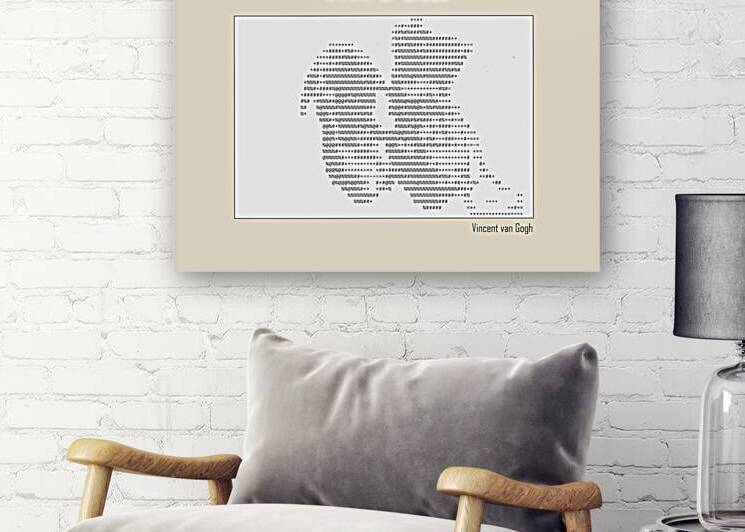a pair of shoes  – Vincent van Gogh – 1886 Ascii art  by Doa Project