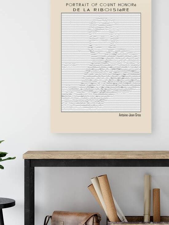Portrait of Count Honore de La Riboisiere - Antoine-Jean Gros Ascii art  by Doa Project