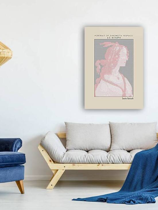 Portrait of Simonetta Vespucci as Nymph – Sandro Botticelli Ascii art  by Doa Project
