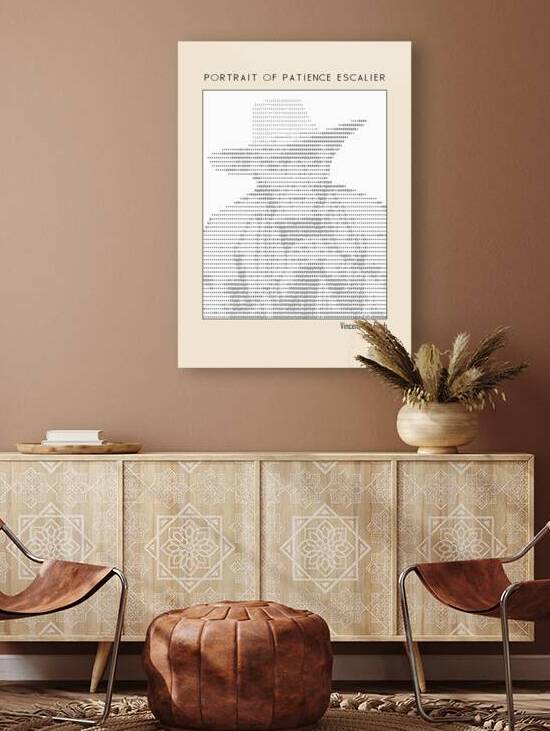 Portrait of Patience Escalier - Vincent van Gogh - 1888 Ascii art  by Doa Project