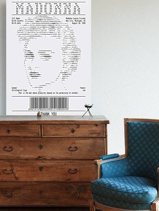 Receipt Art – Madonna by Doa Project