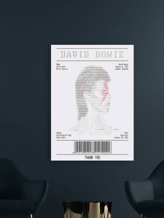 Receipt Art – David Bowie by Doa Project