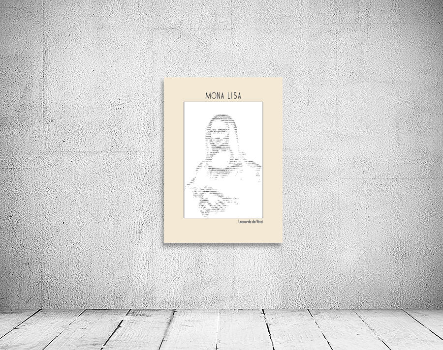 Mona Lisa – Leonardo da Vinci ascii art by Doa Project Wall Art
