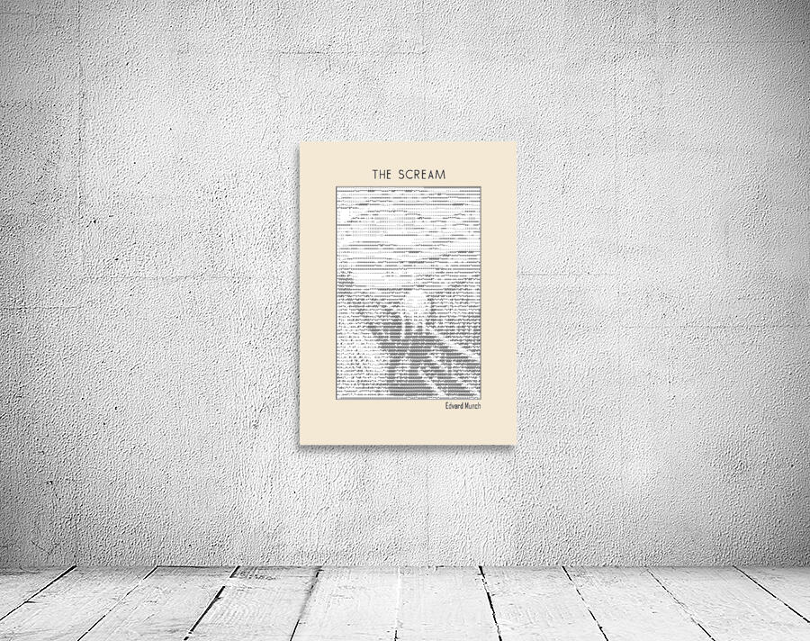 The Scream – Edvard Munch [ascii art] by Doa Project Wall Art