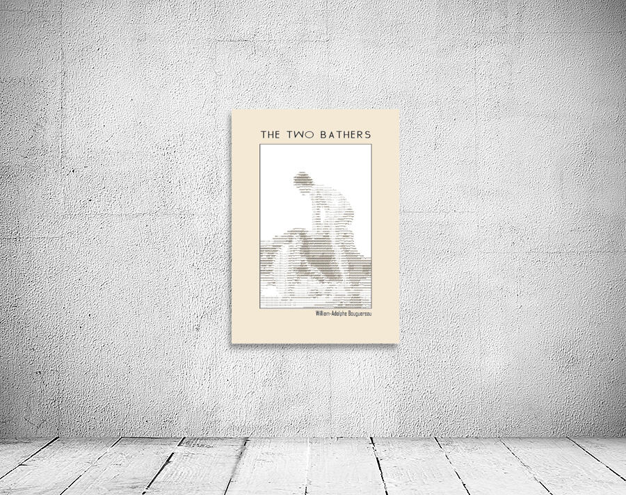 The two bathers - William-Adolphe Bouguereau 1884 – ascii art Wall Preview