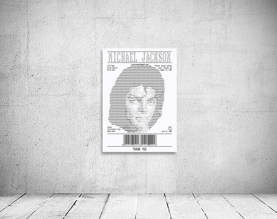 Receipt Art - Michael Jackson Wall Preview