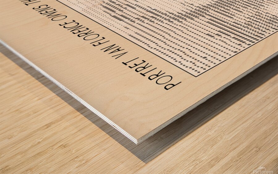 Portret van Florence Owens Thompson ascii art Wood print