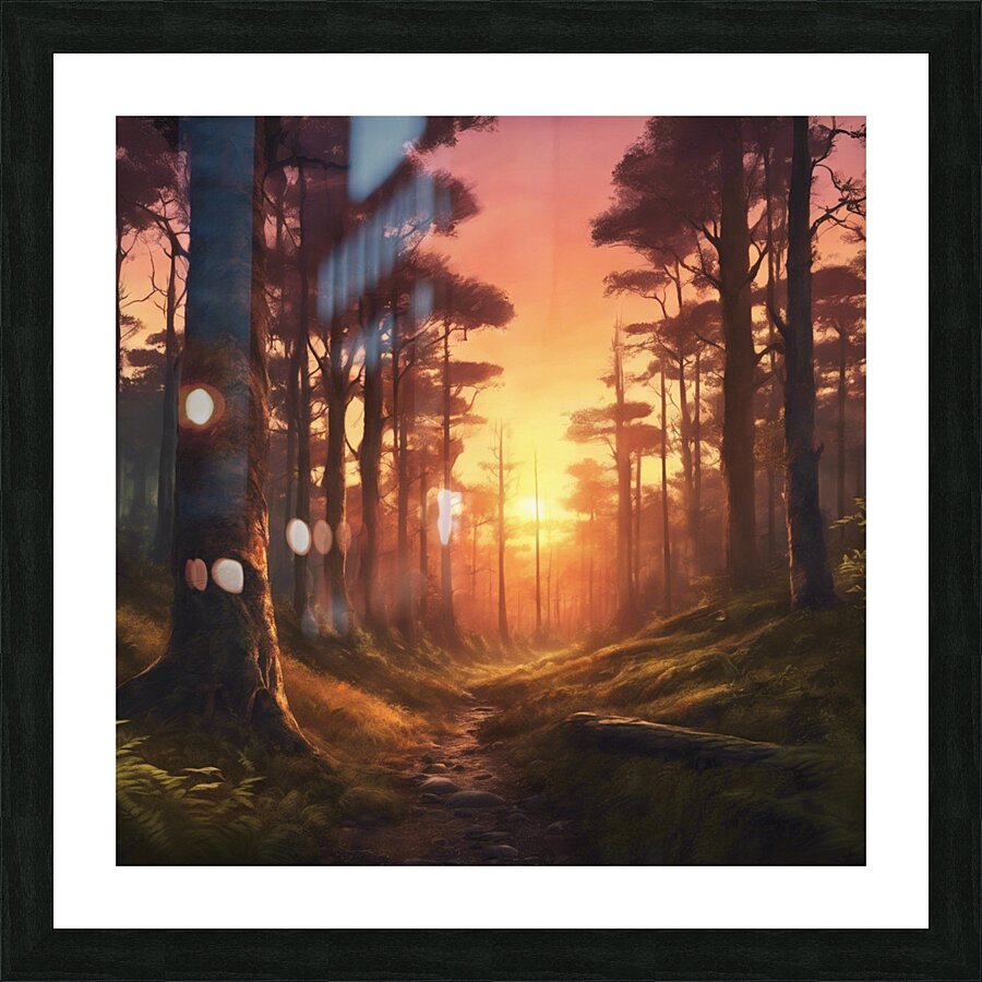 808092 Pictures of a forest at sunset  xl 1024 v1 Picture Frame print