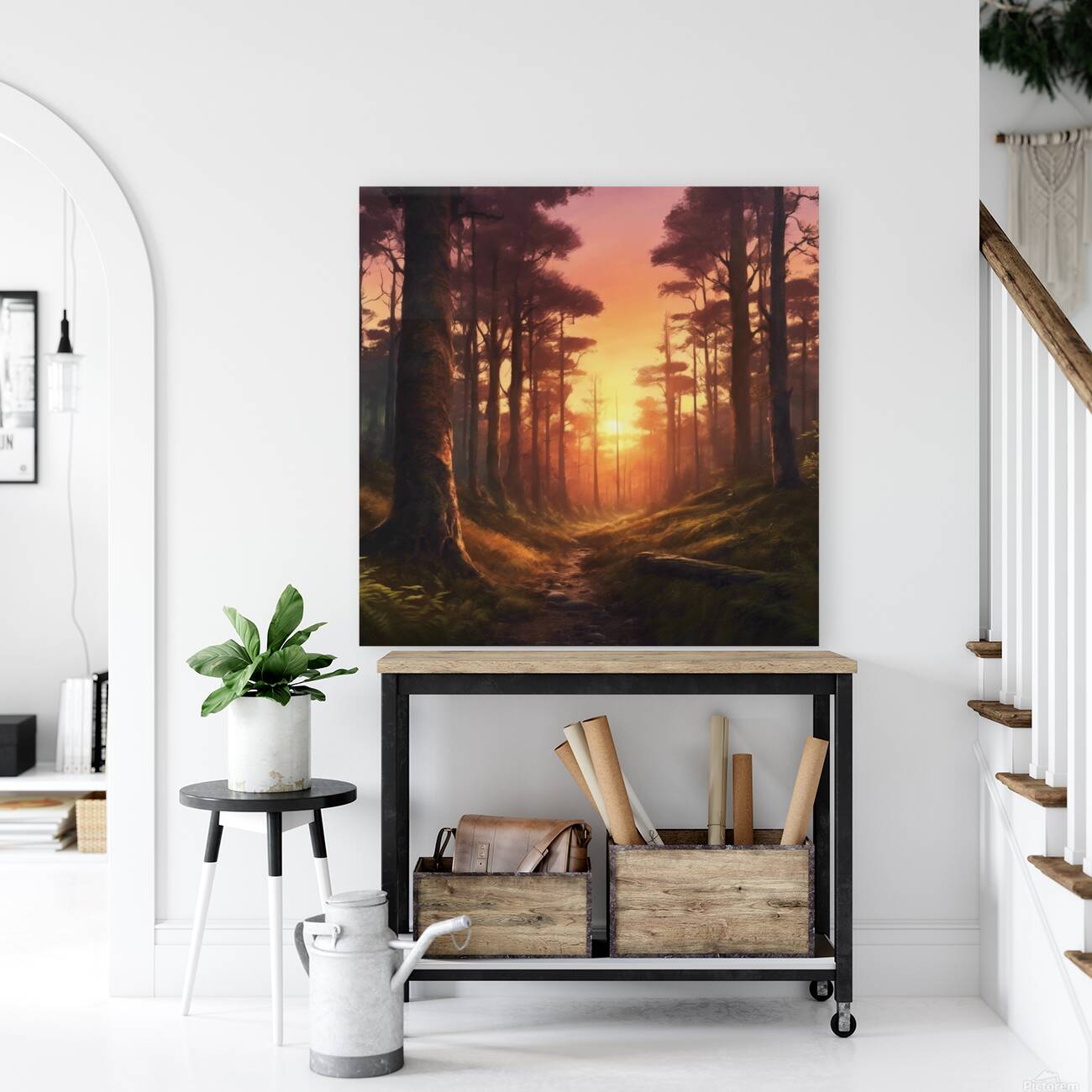 808092 Pictures of a forest at sunset  xl 1024 v1 Reproduction