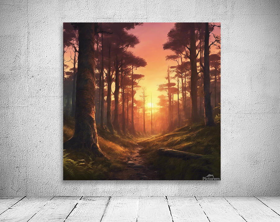 808092 Pictures of a forest at sunset  xl 1024 v1 Wall Preview