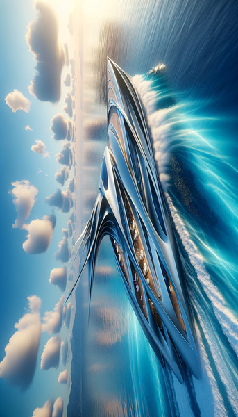 Futuristic Yacht Digital Download