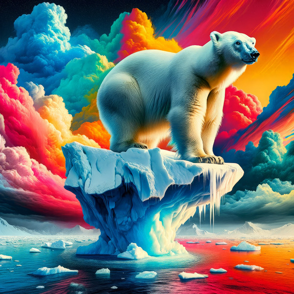 Polar Bear on Ice Digital Download