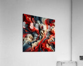 Red Abstract 3D Swirl Acrylic Print