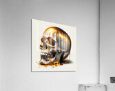 Skull Dripping Gold Acrylic Print