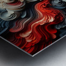 Red Abstract 3D Swirl Metal print