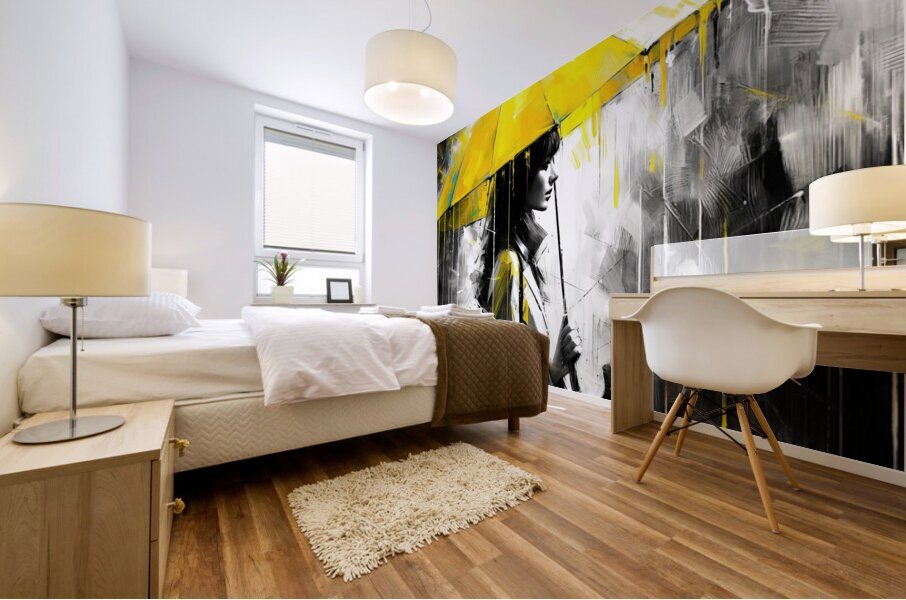 Bright Rainy Nights Mural print