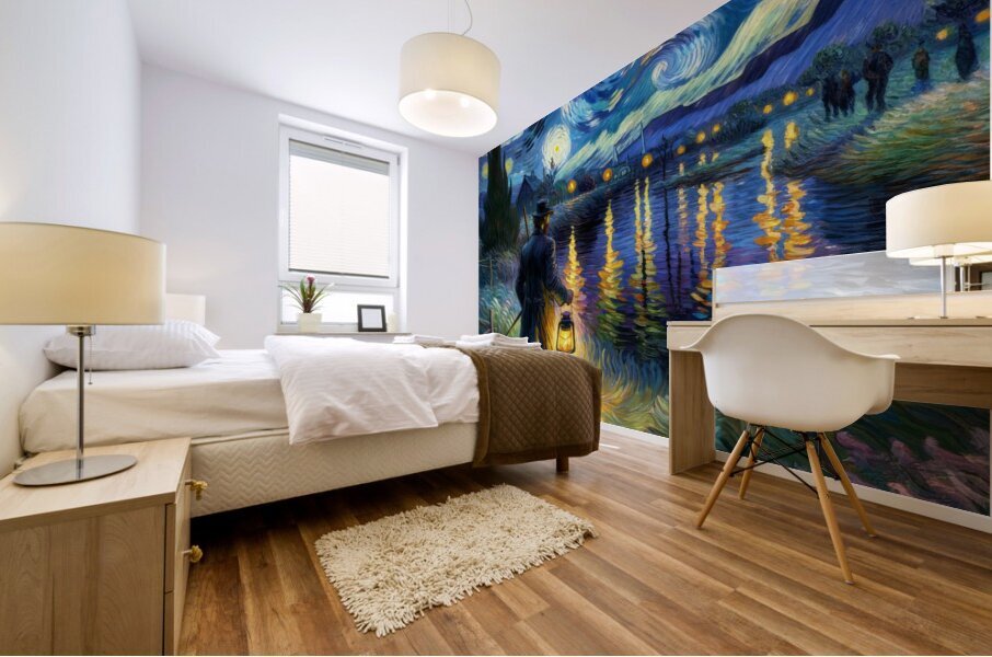 Stars by the River Mural print