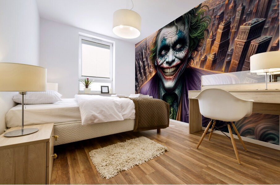 Clown Over the City Mural print