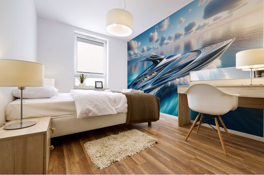 Futuristic Yacht Mural print