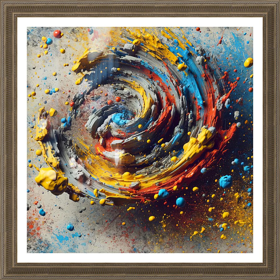 3D Paint Abstract Picture Frame print