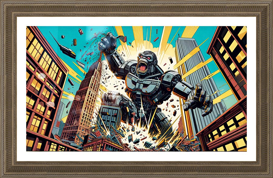 Classic Comic Ape Picture Frame print