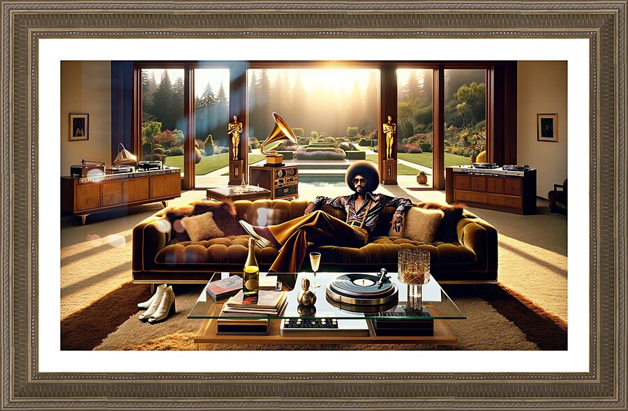 70s Black Success Picture Frame print