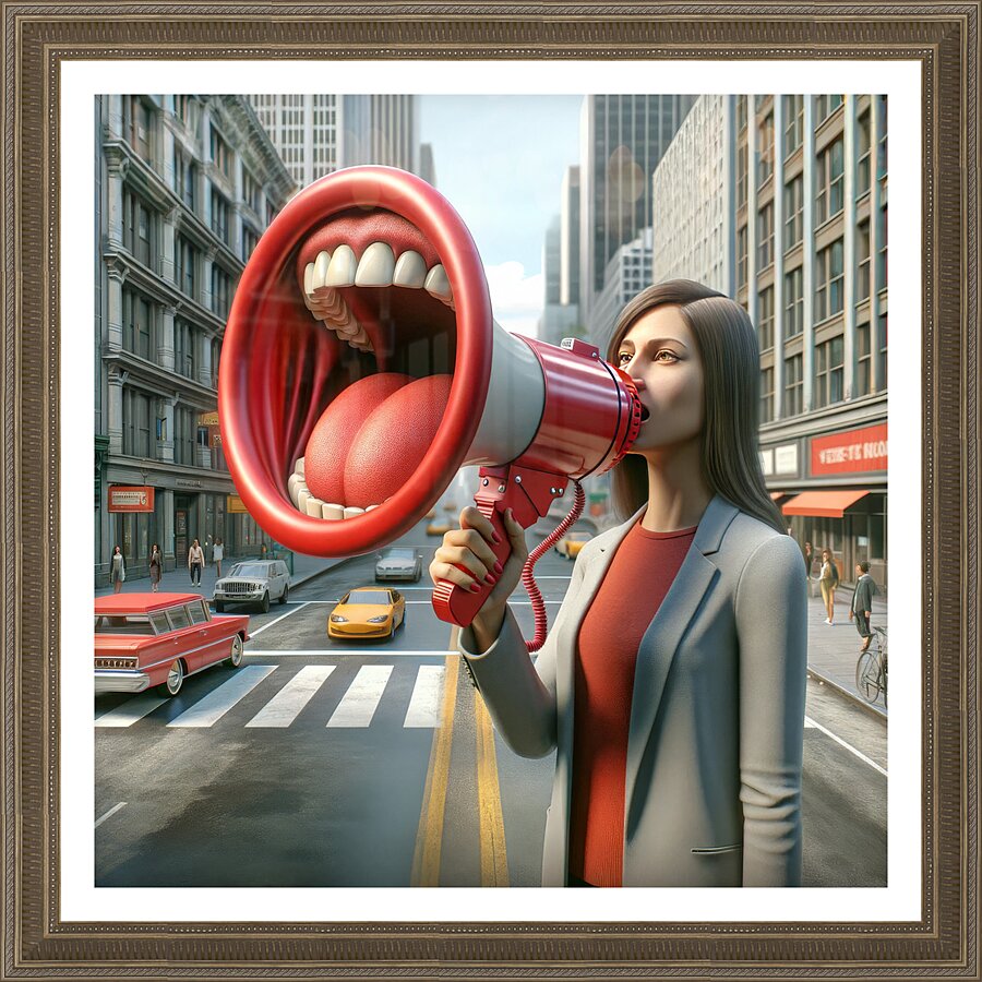 Say It Louder Picture Frame print