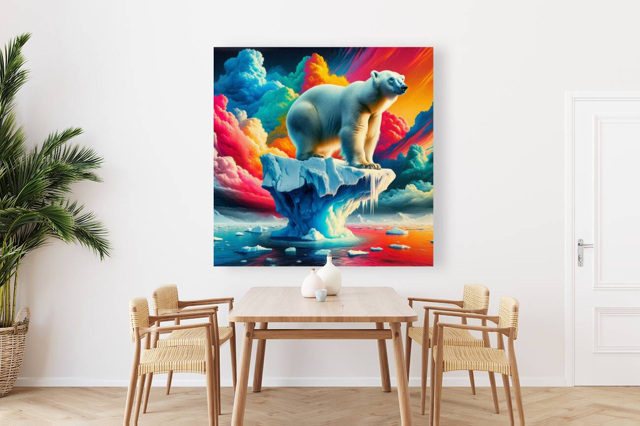 Polar Bear on Ice Reproduction