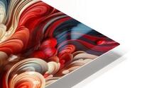 Red Abstract 3D Swirl HD Metal print